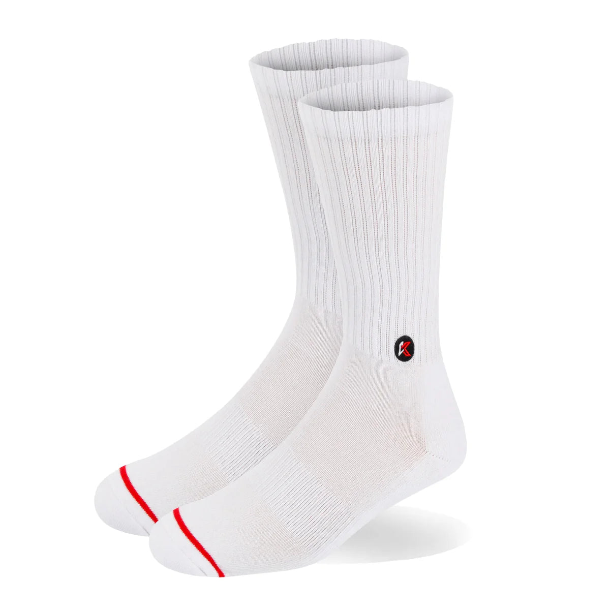 Kecks Solid White Crew Socks
