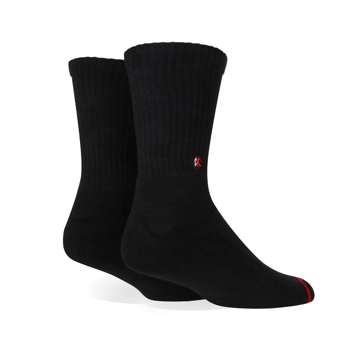 Kecks Solid Black Crew Socks